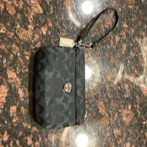 Black coach wristlet